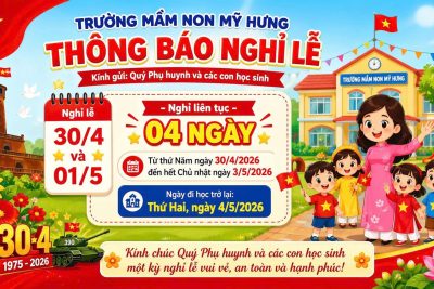 THÔNG BÁO NGHỈ LỄ 30/04– 01/5 NĂM 2026